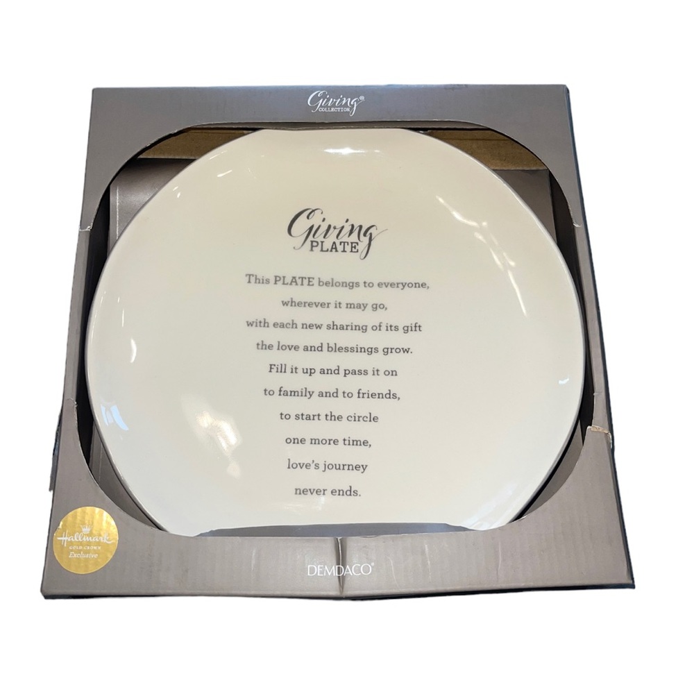Demdaco Ceramic Giving Plate